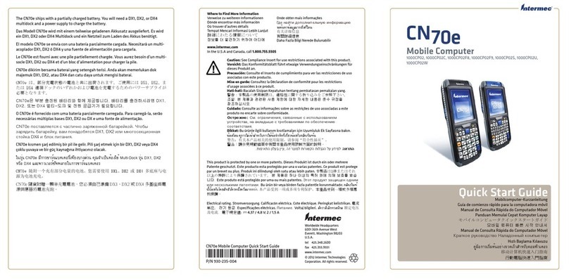 Intermec CN70e 1000CP02W User manual