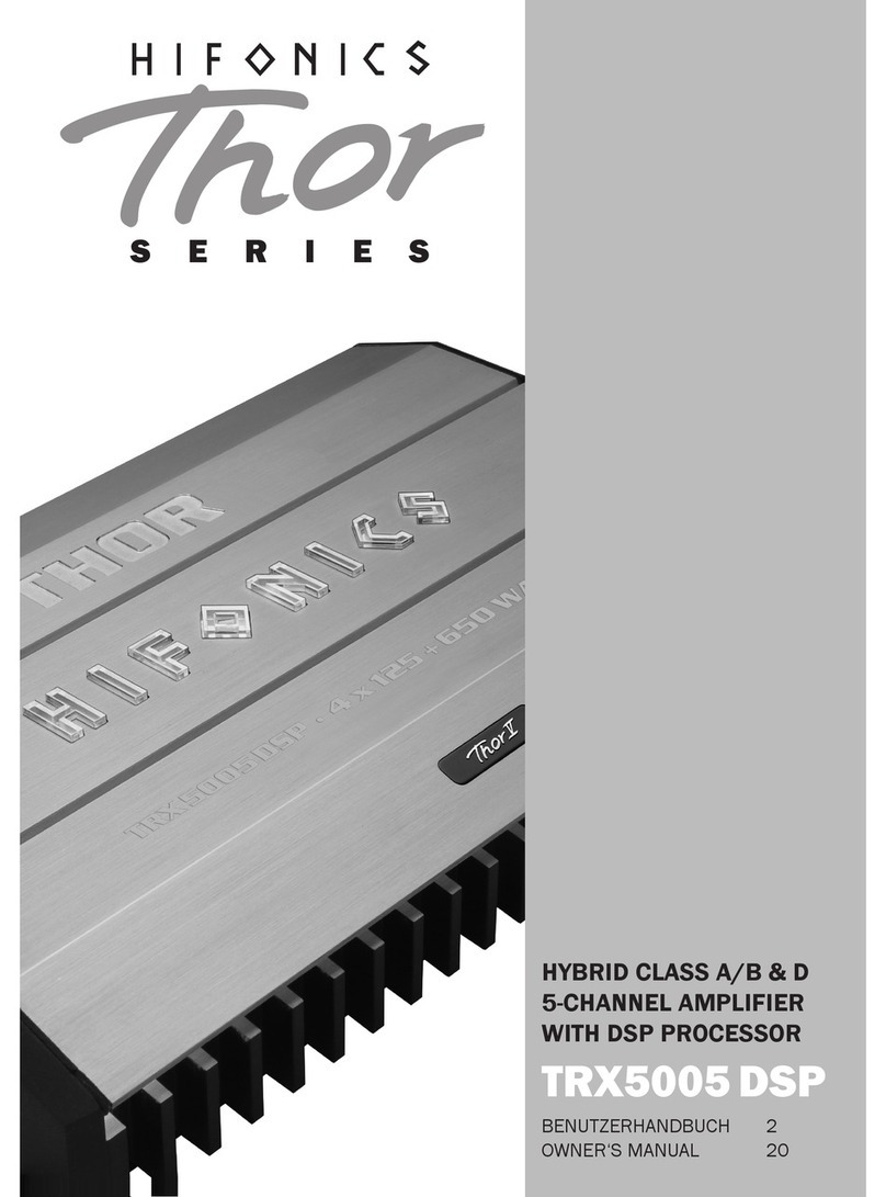 Hifonics TRX5005 DSP User manual