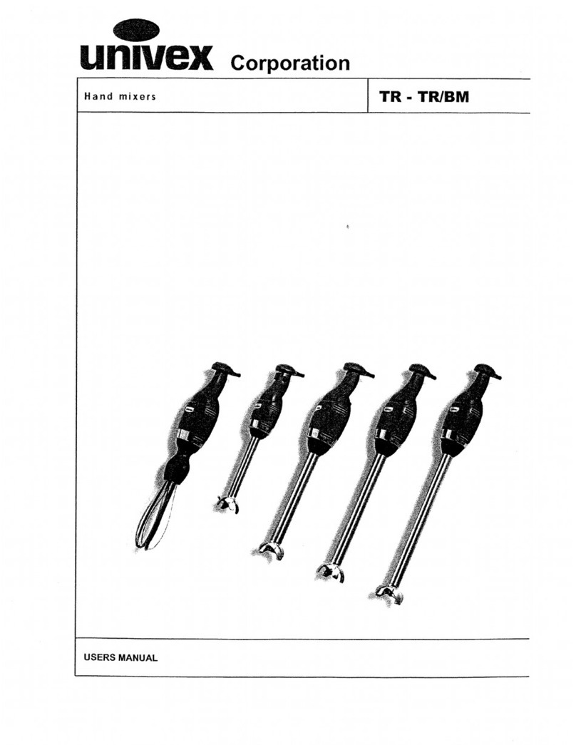 Univex TR-250 User manual