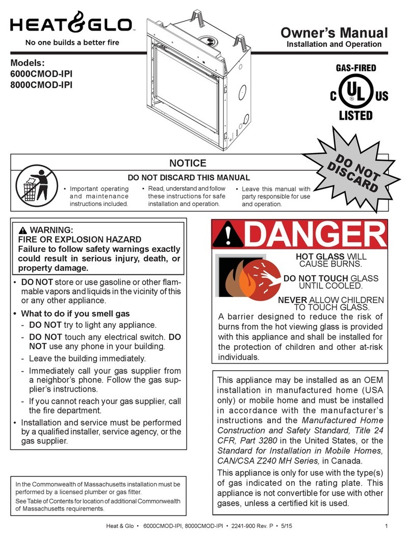 Heat & Glo 6000CMOD-IPI owner's manual
