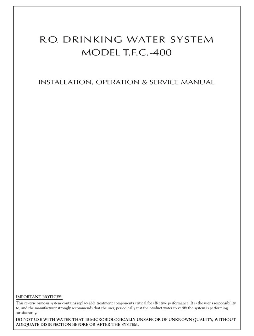 Clack T.F.C.-400 Installation, operation & service manual