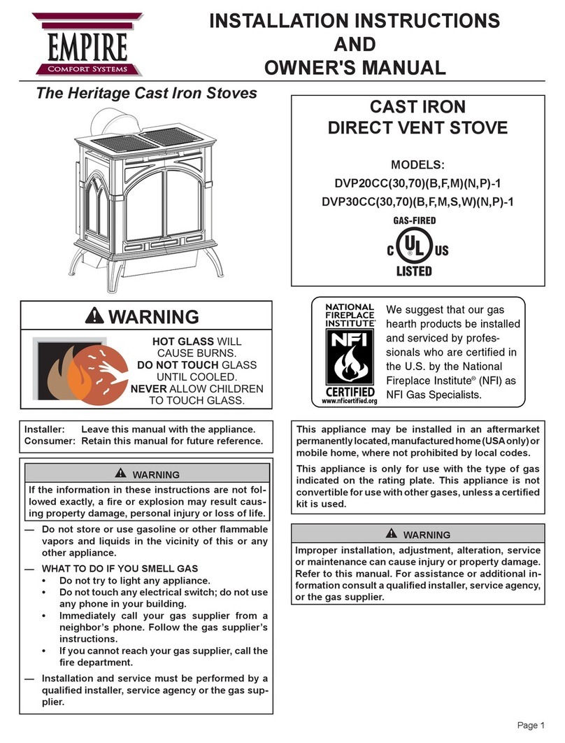 Empire Comfort Systems DVP20CC Series Installation instructions and owner's manual