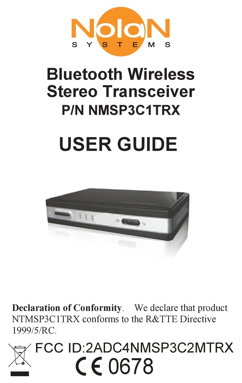 Nolan NMSP3C1TRX User manual