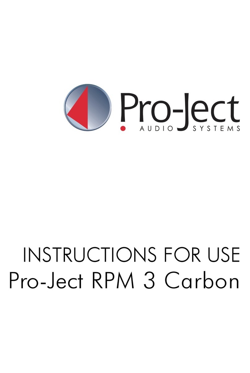 Pro-Ject Audio Systems Pro-Ject RPM 3 Carbon Instructions for use