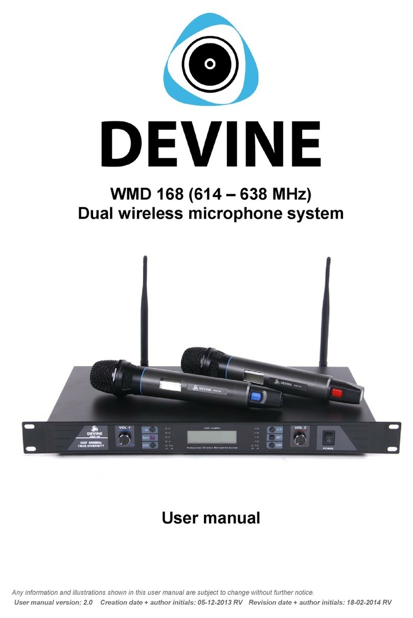 Devine WMD 168 User manual