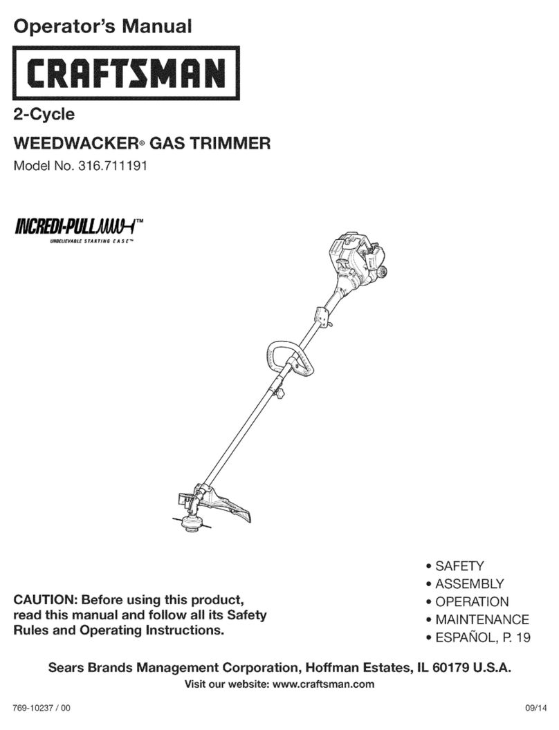 Craftsman WEEDWACKER 316.711191 Operator's manual