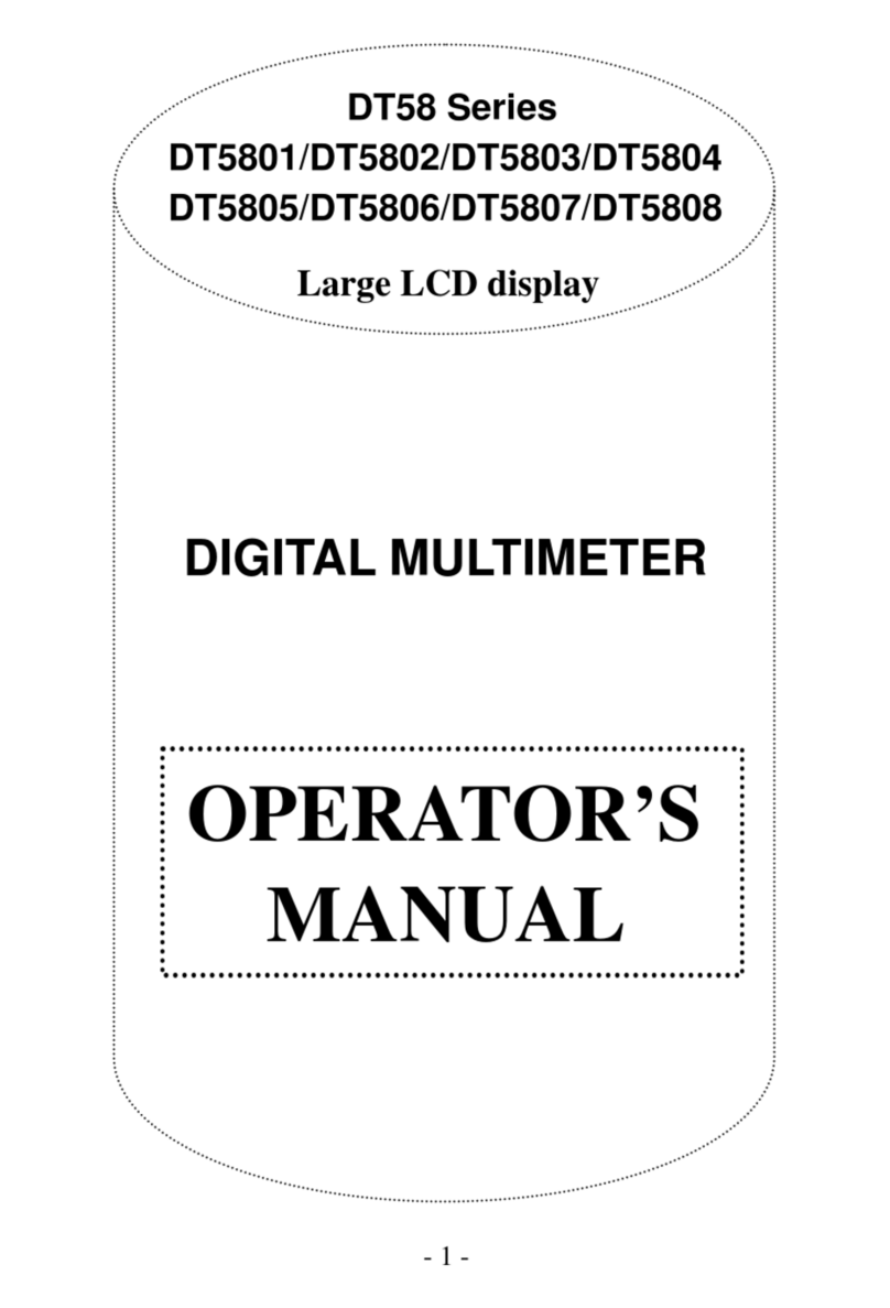Zhangzhou Weihua DT5801 Operator's manual