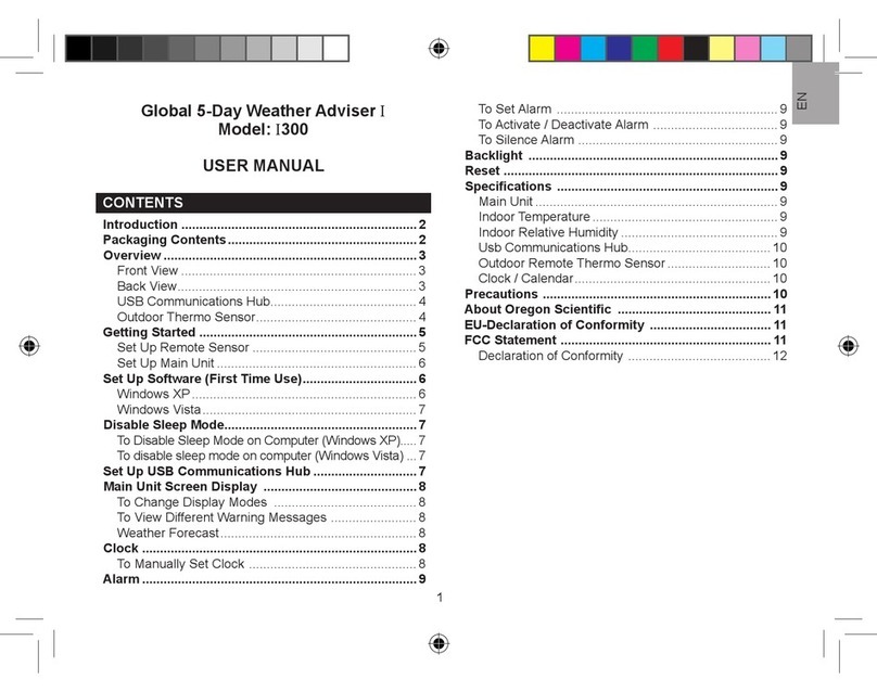 Oregon Scientific Global 5-Day Weather Adviser II I600 user manual Oregon Scientific Global 5-Day Weather Adviser II I600 user manual