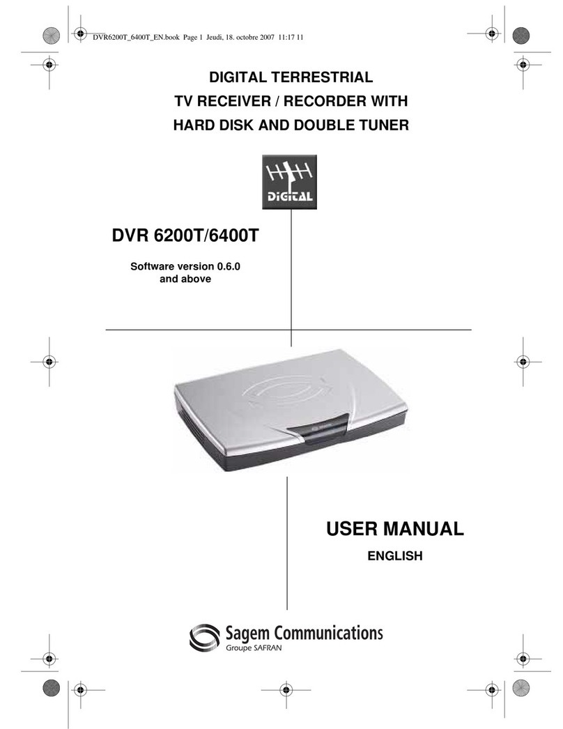 Sagem DVR 6200T user manual