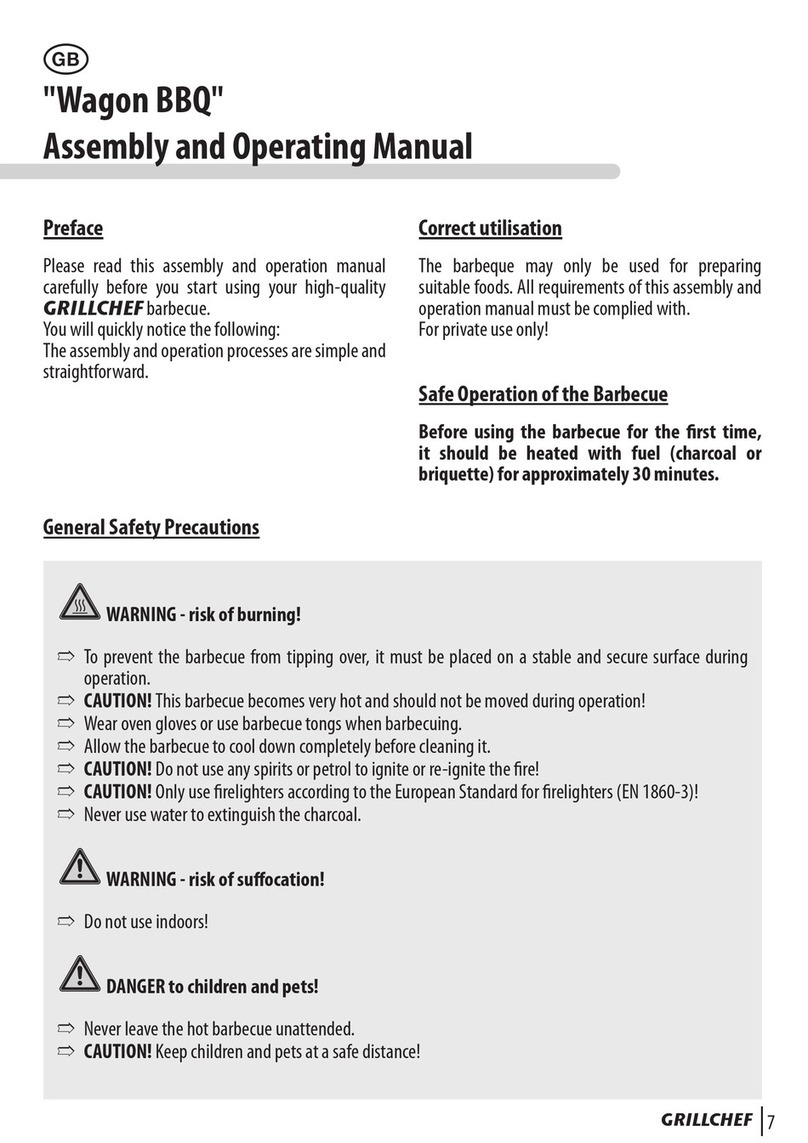 GrillChef Wagon BBQ Assembly and operating manual