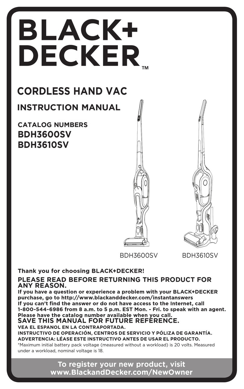 BLACK DECKER BDH3600SV User manual