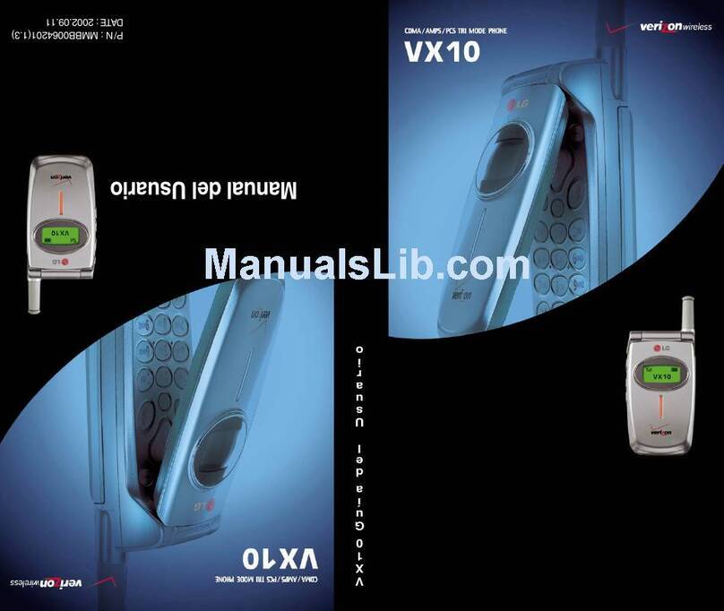 LG VX10 User manual