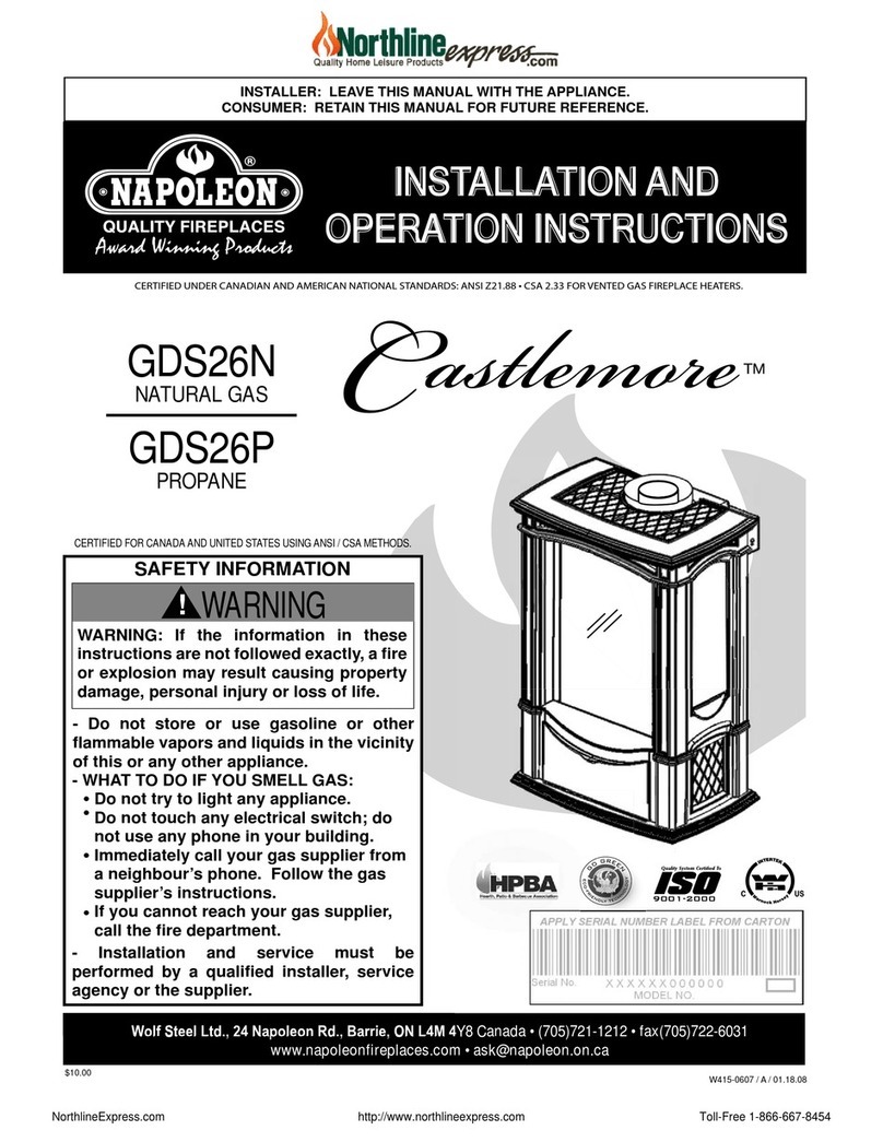 Napoleon Castlemore GDS26N User manual