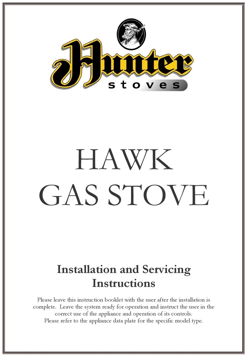 Hunter Stoves Hawk Installation and servicing instructions