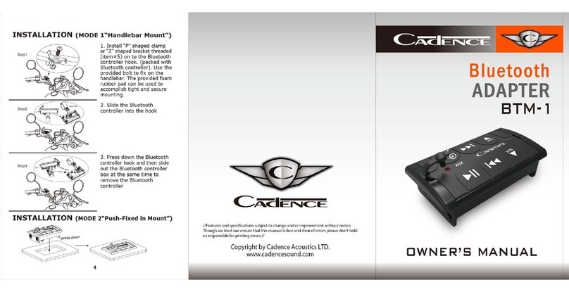 Cadence BTM-1 owner's manual