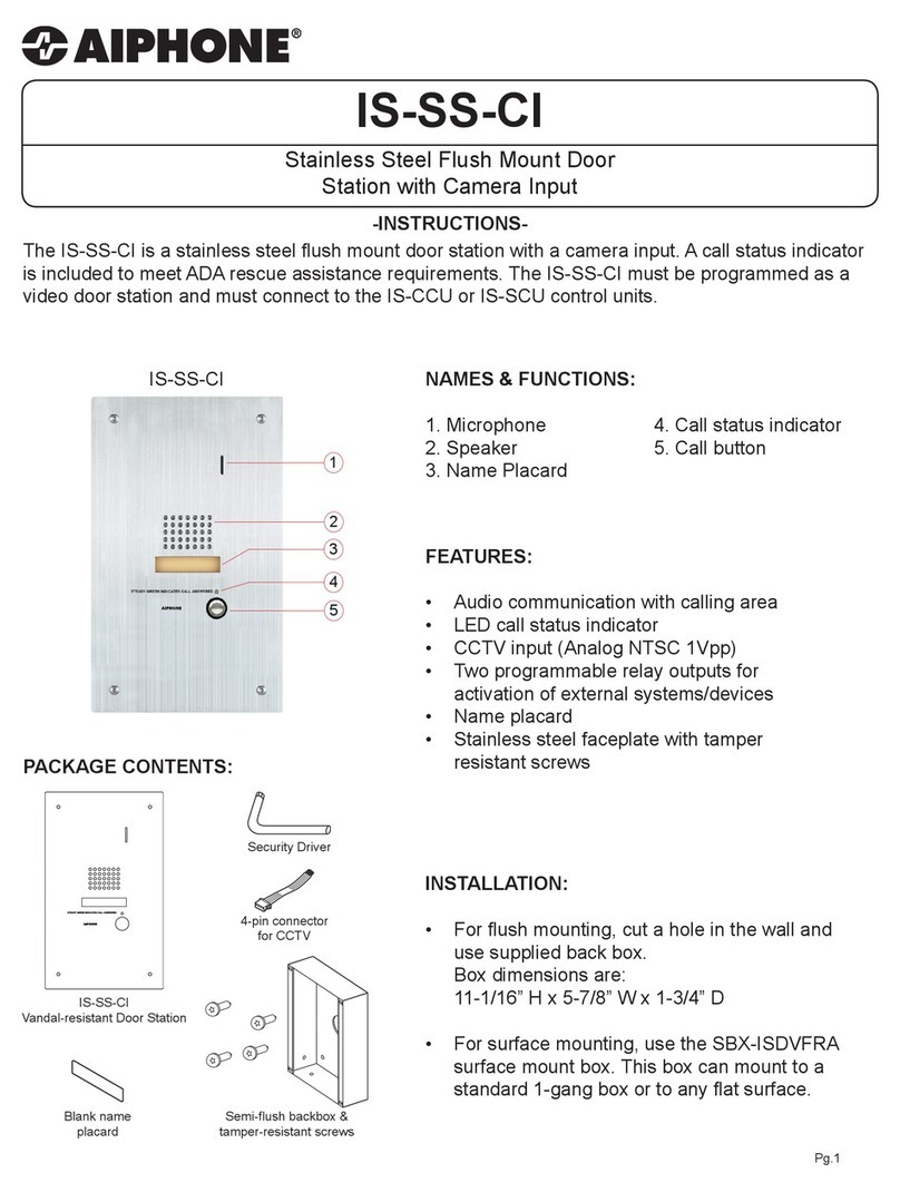 Aiphone IS-SS-CI Manual