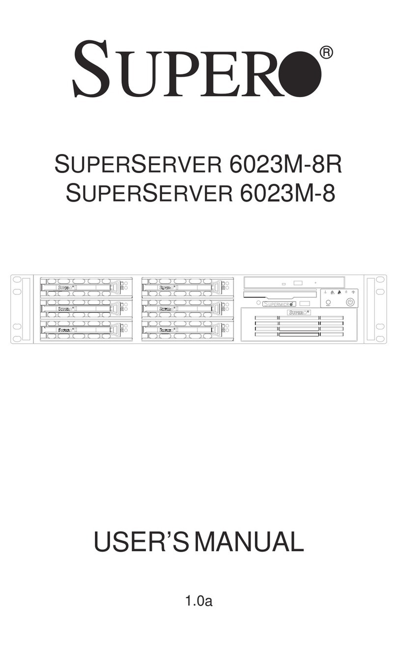 Supero SuperServer 6023M-8R User manual Supero SuperServer 6023M-8R User manual