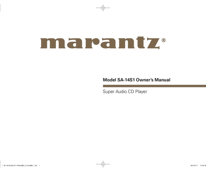 Marantz SA-14S1 User manual Marantz SA-14S1 User manual