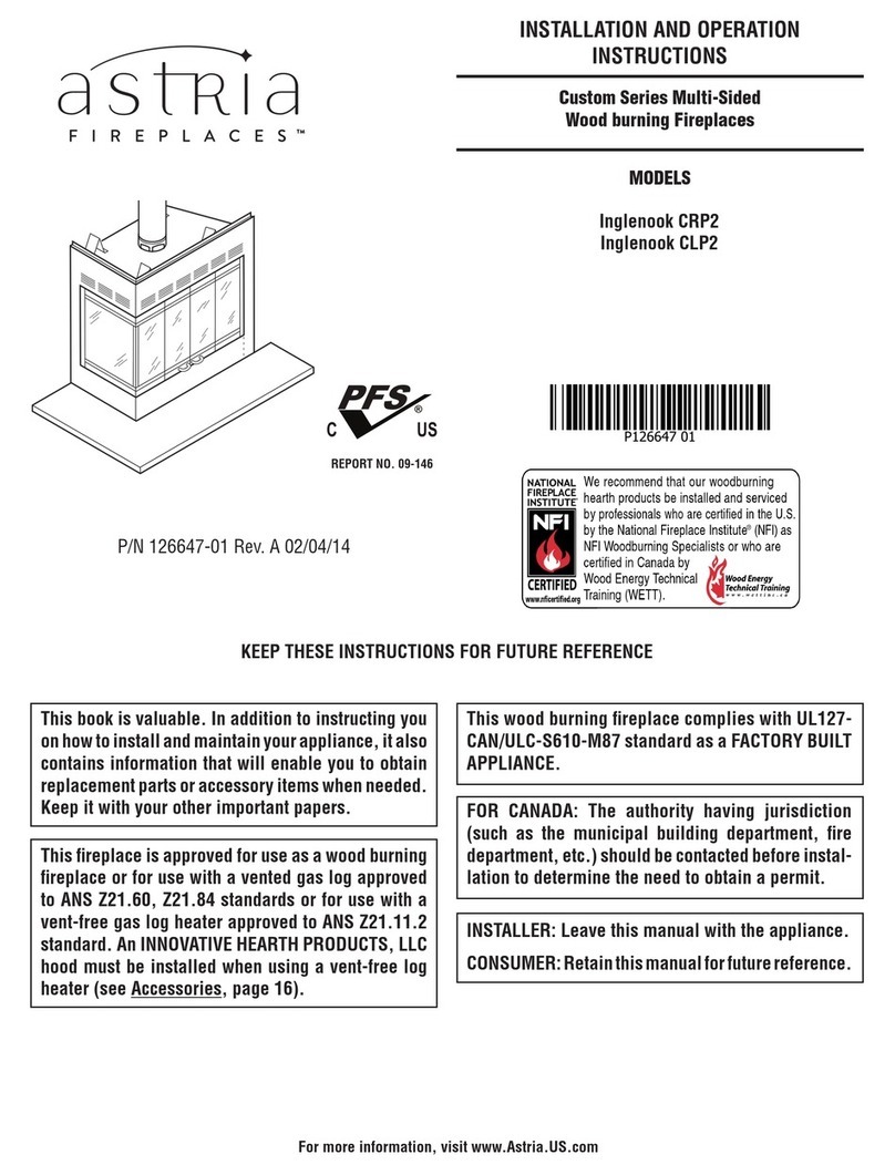 Astria Inglenook CRP2 Installation and operation instructions Astria Inglenook CRP2 Installation and operation instructions
