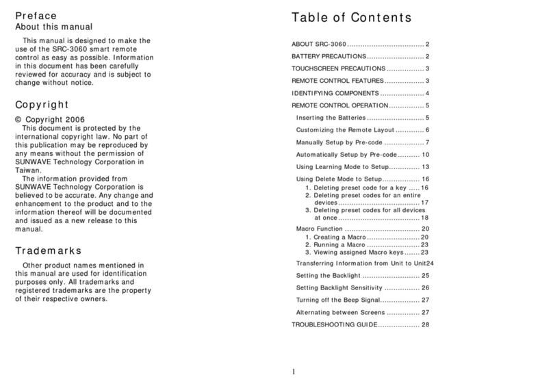 Sunwave SRC-3060 User manual