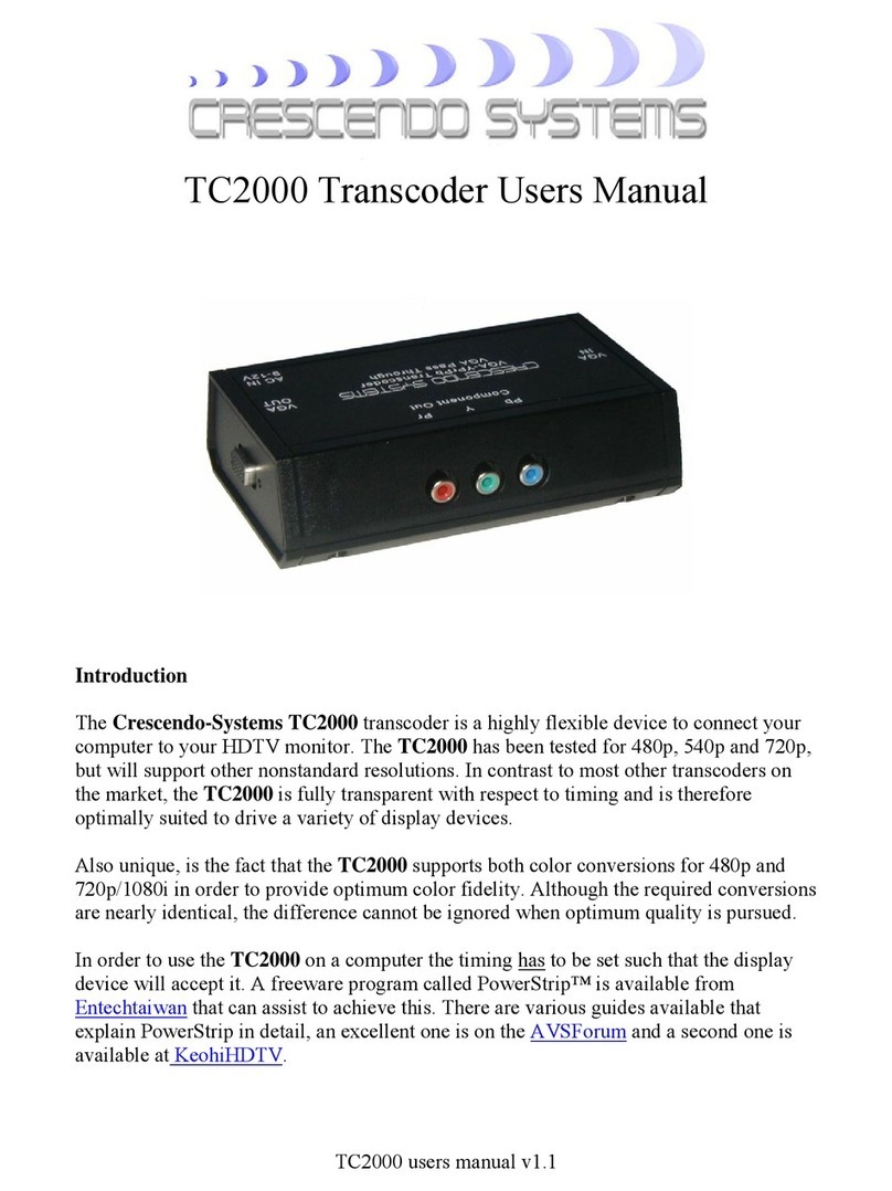 Crescendo-Systems TC2000 user manual