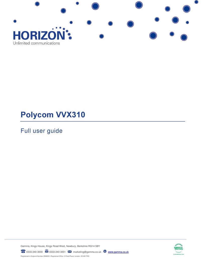 Horizon Fitness Polycom VVX310 Full user guide Horizon Fitness Polycom VVX310 Full user guide