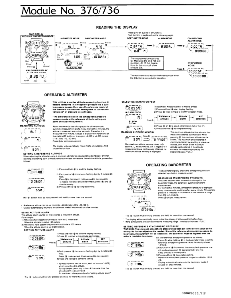 Casio 376 User manual