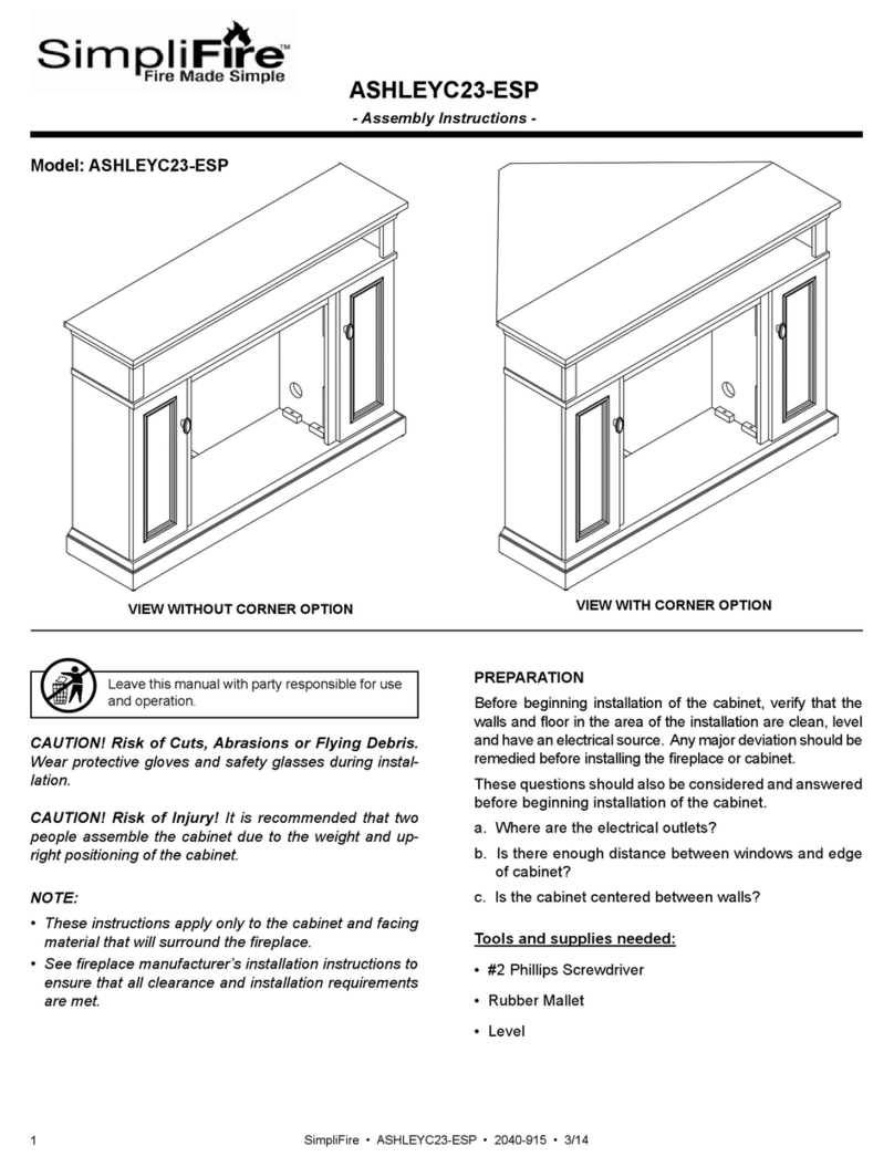 SimpliFire ASHLEYC23-ESP User manual