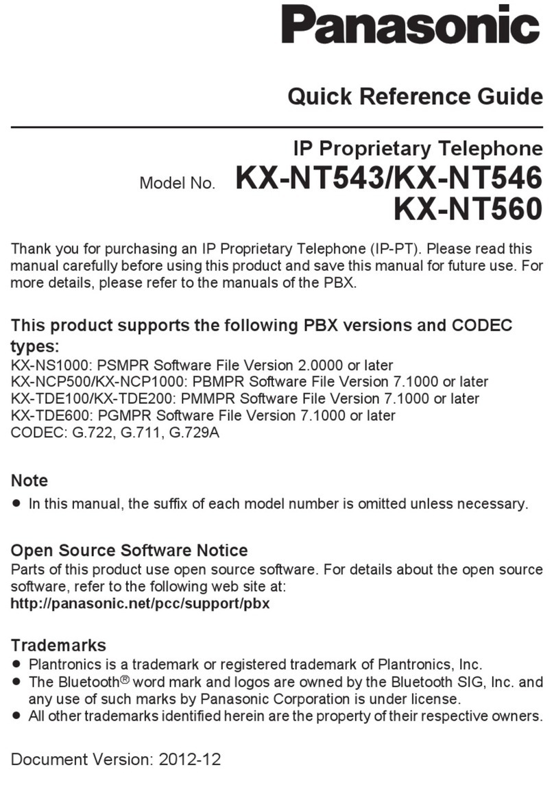 Panasonic KX-NT543 User manual