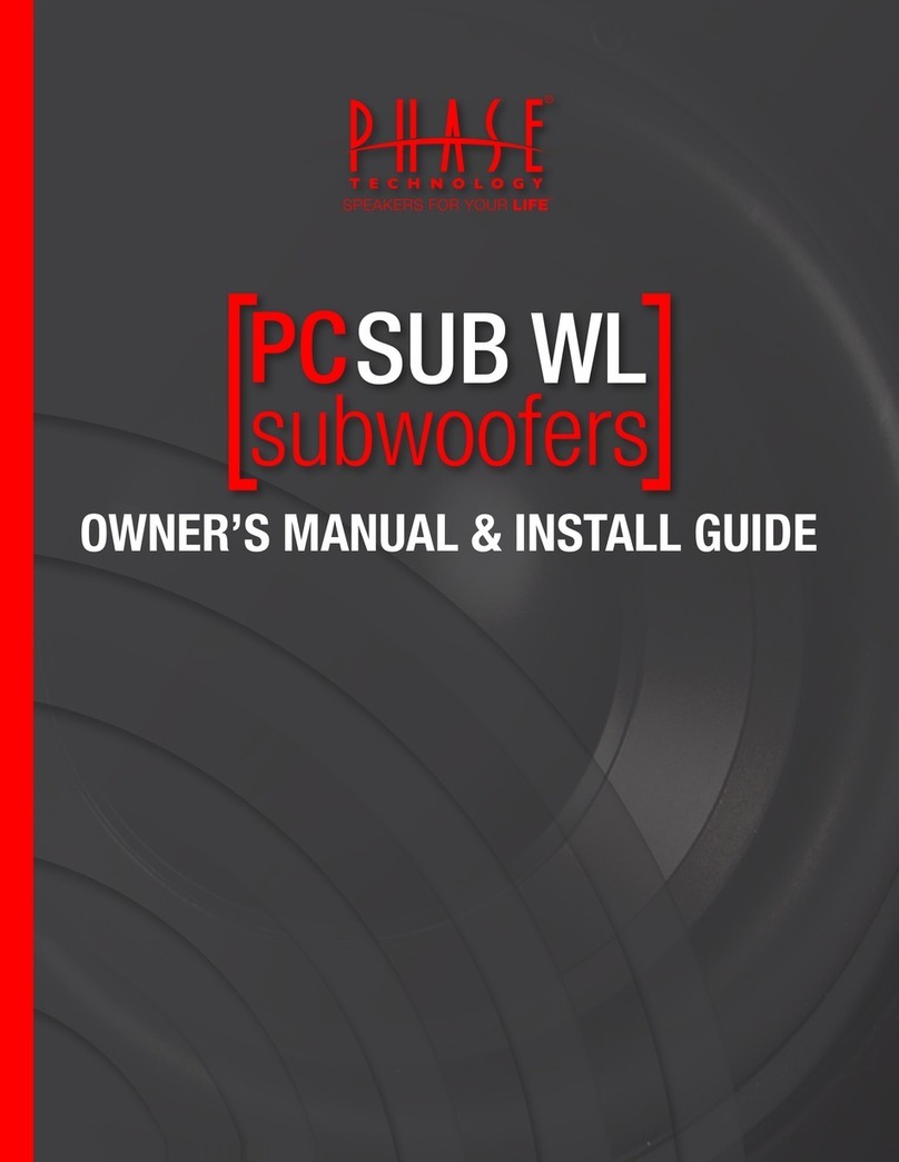 Phase Technologies PC-SUB WL-10 Owners manual/install guide