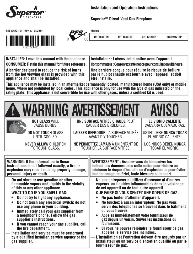 Superior DRT4036TEN User manual