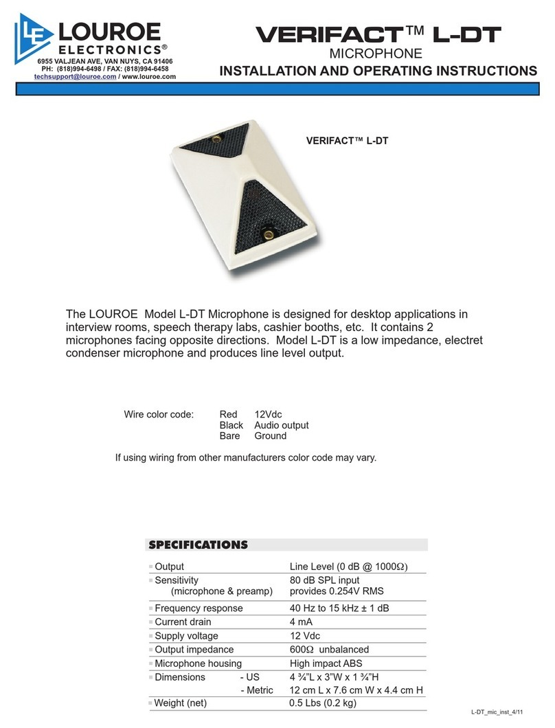 Louroe Electronics VERIFACT L-DT User manual
