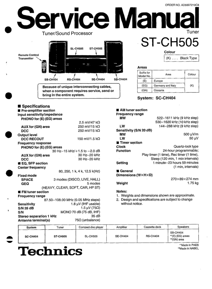 Technics ST-CH505 Service manual