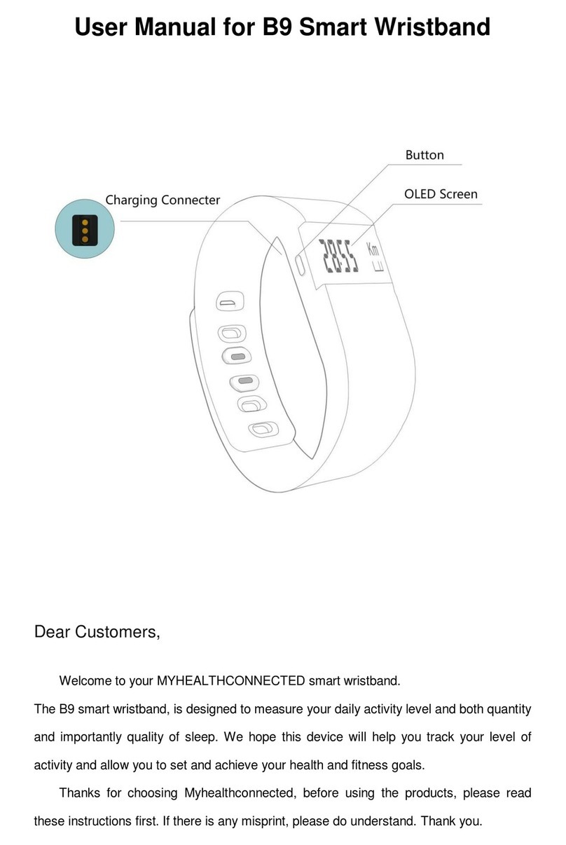 MYHEALTHCONNECTED B9 Smart Wristband user manual