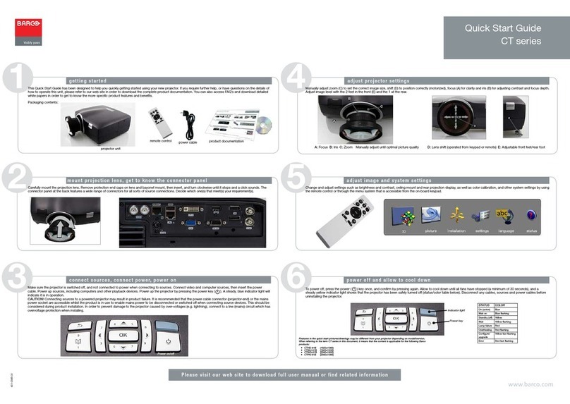 Barco CT Series User manual