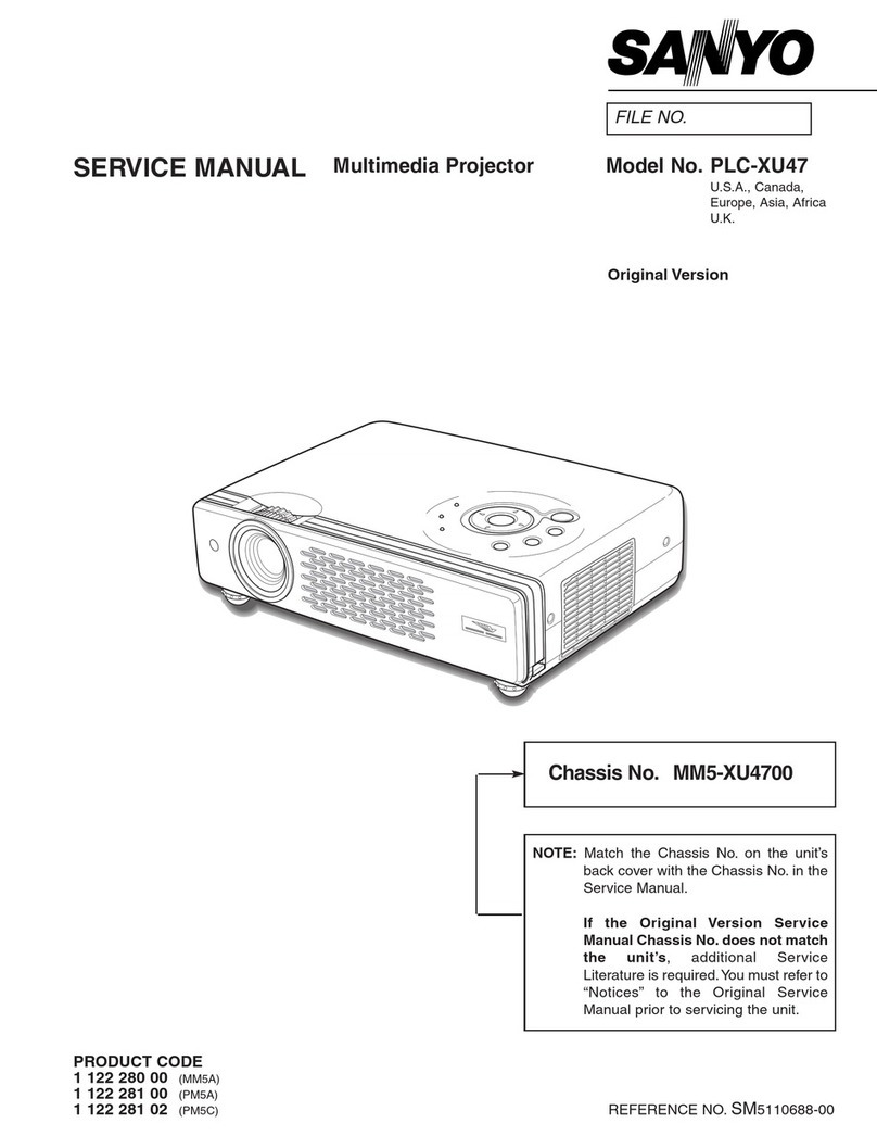 Sanyo PLC-XU47 User manual