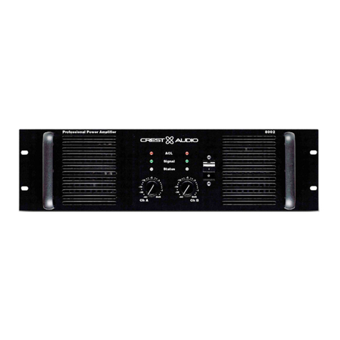 Crest Audio Pro Series 8002 Quick start guide