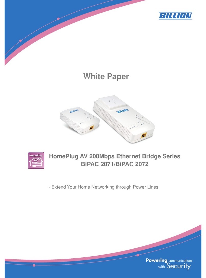 Billion BiPAC 2071 Quick reference guide