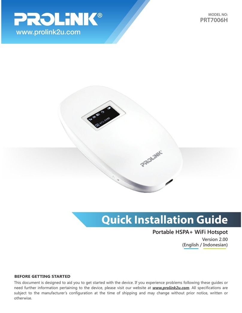 PROLiNK PRT7006H Quick installation guide