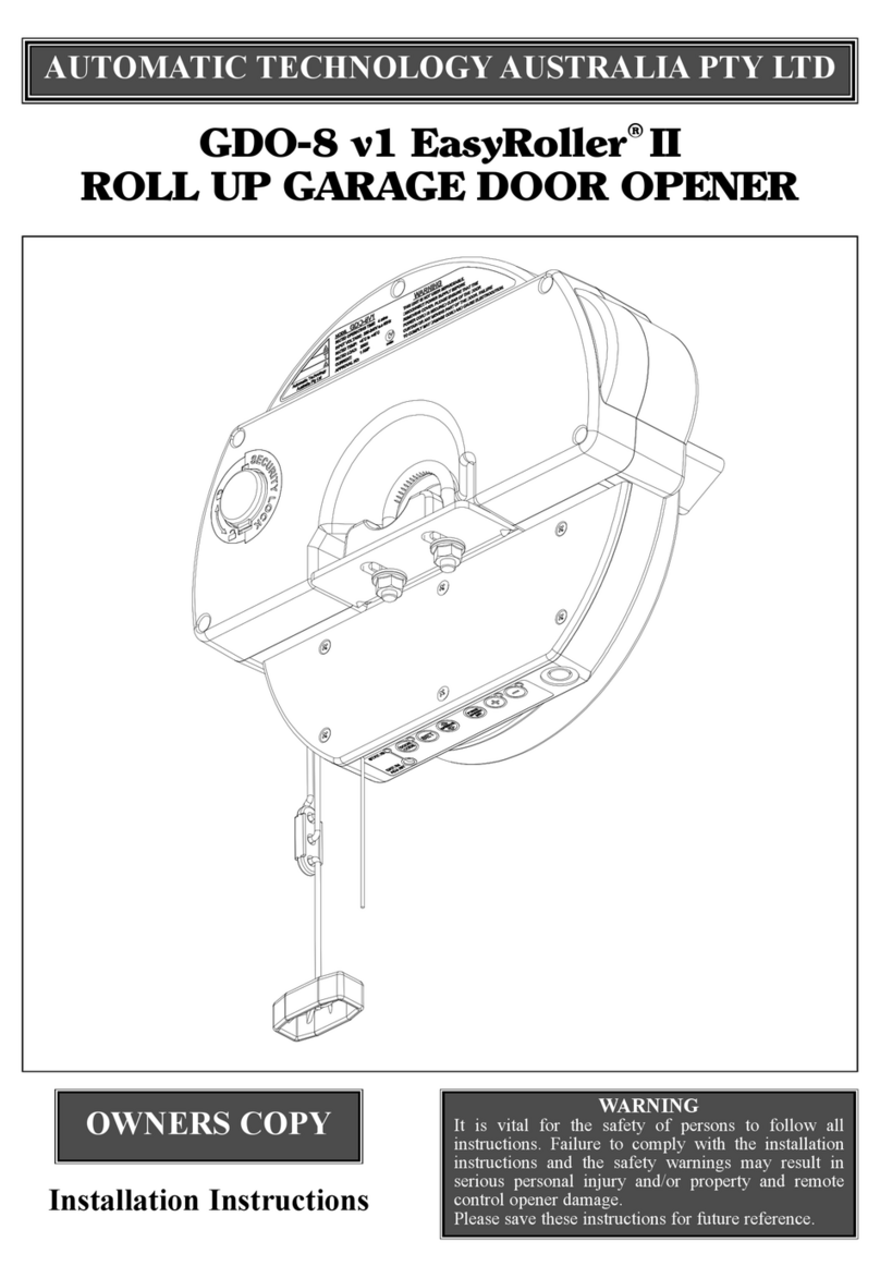 Automatic Technology Australia GDO-8 v1 EasyRoller II User manual
