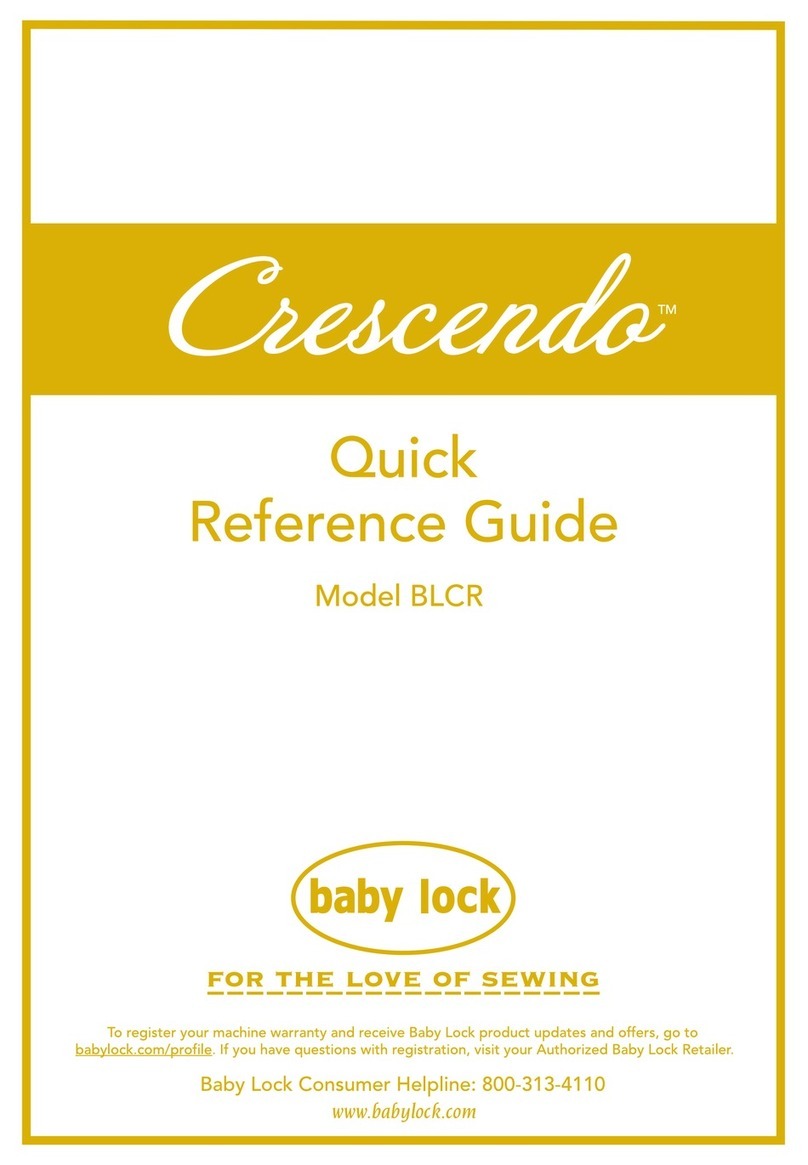 Baby Lock Crescendo BLCR Quick reference guide