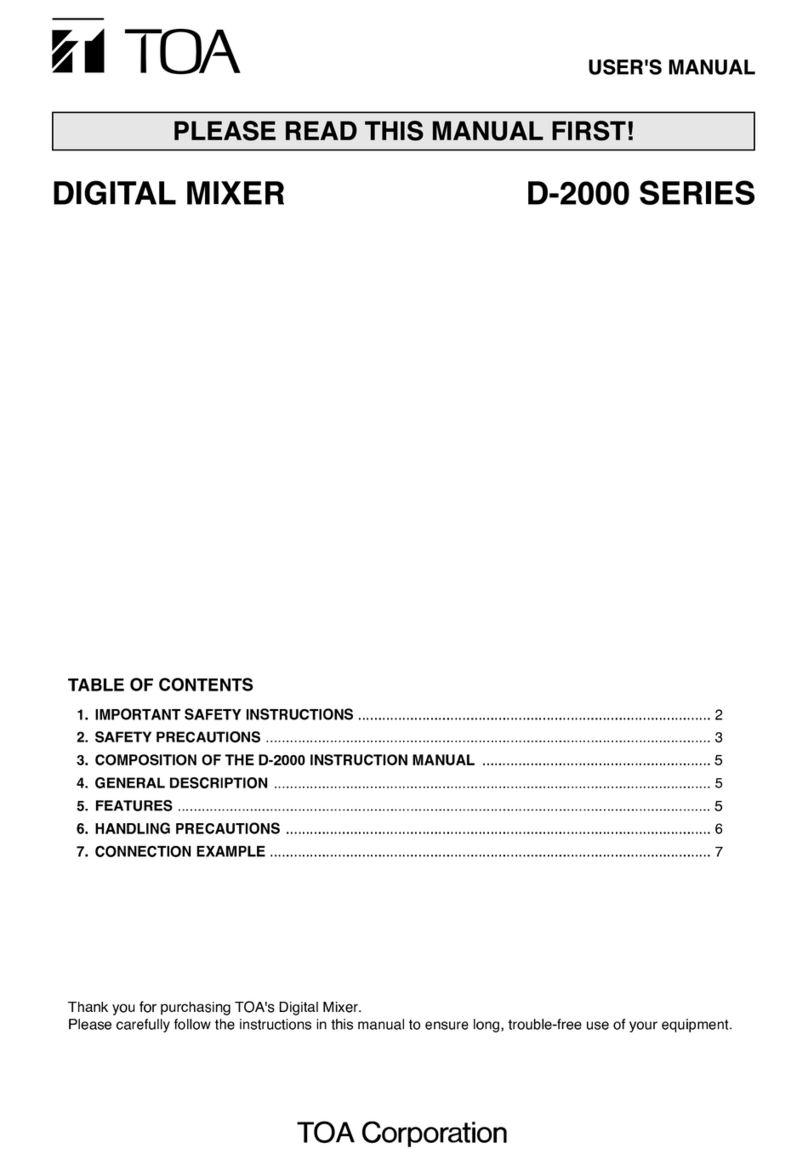 Toa D-2000 Series User manual