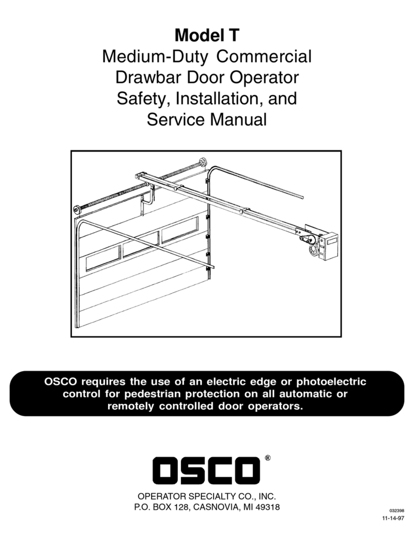 OSCO Model T Safety, installation and service manual