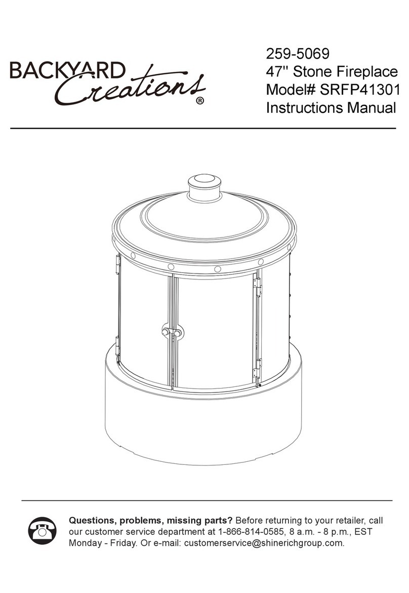 Backyard Creations SRFP41301 instruction manual
