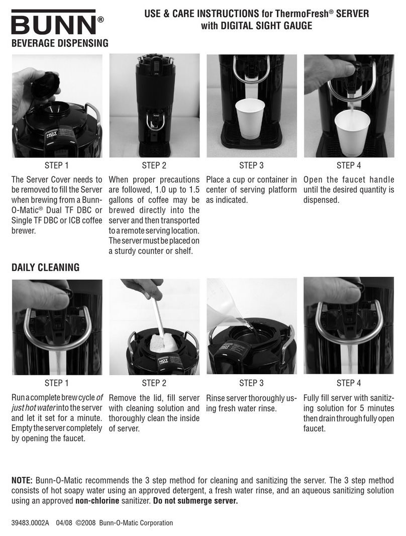 Bunn ThermoFresh SERVER Quick reference guide