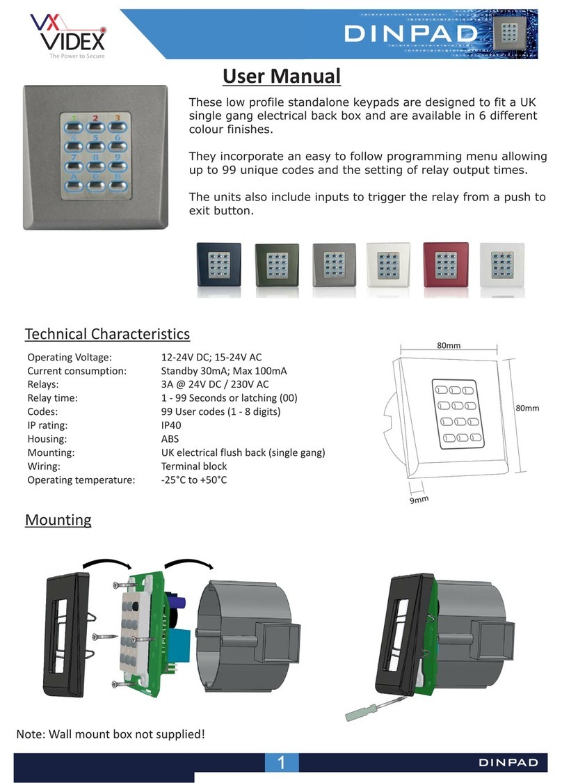 Videx DINPAD user manual
