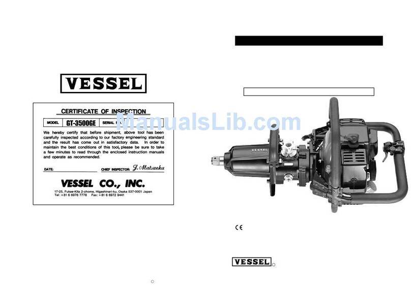 Vessel GT-3500GE Operator's instruction manual