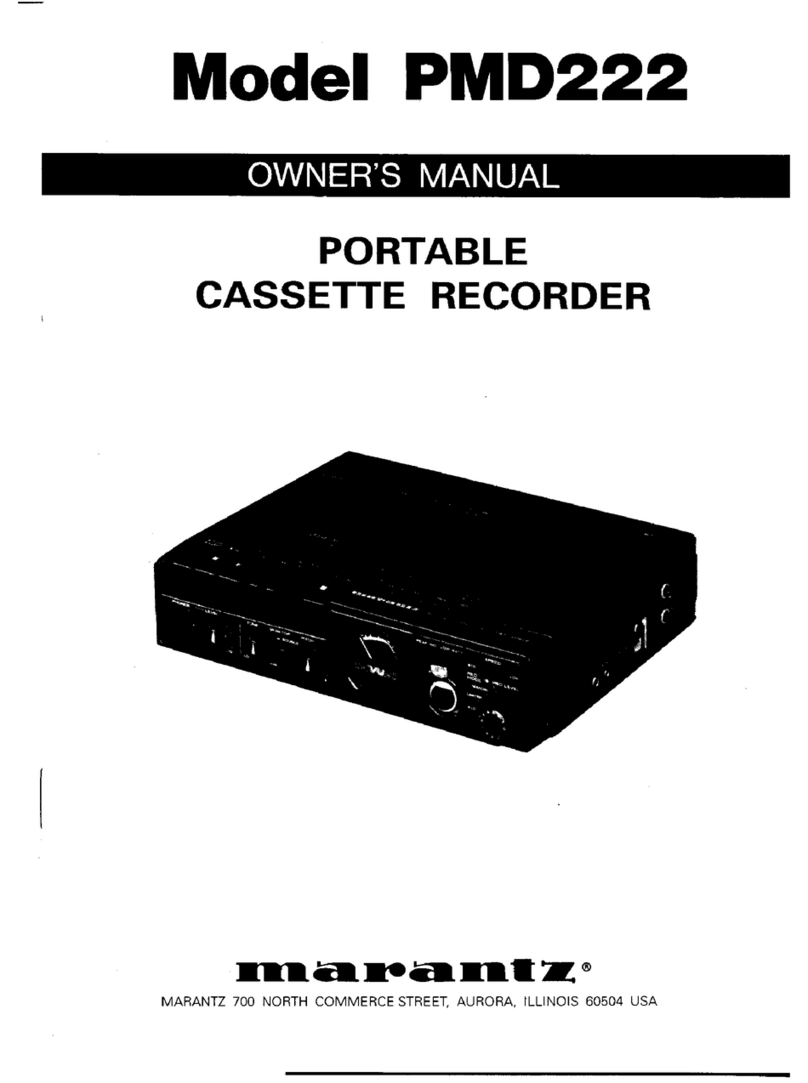 Marantz PMD222 owner's manual
