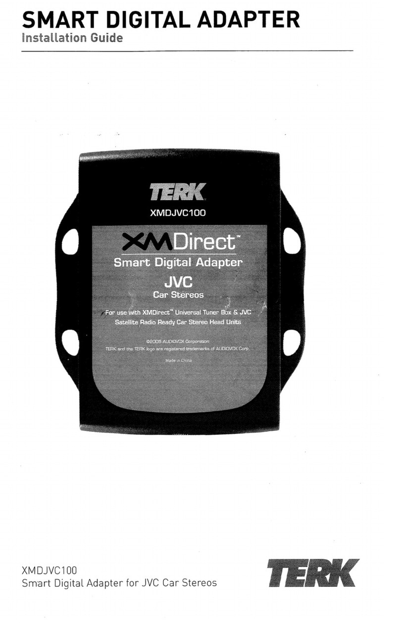TERK Technologies XMDirect XMDJVC100 User manual TERK Technologies XMDirect XMDJVC100 User manual