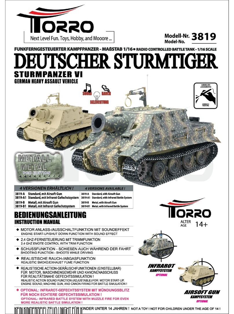 Torro 3819 Sturmpanzer VI instruction manual